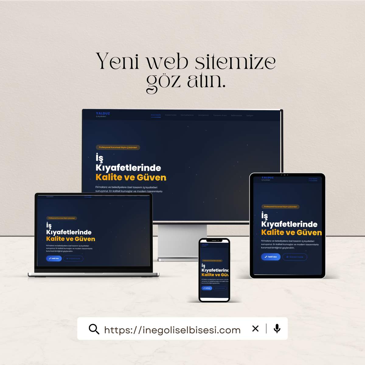 İnegöl İş Elbiseleri - Kurumsal Web Sitesi Tasarımı